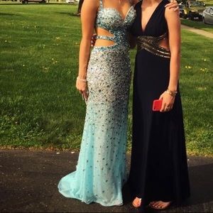 Teal blue prom dress!
